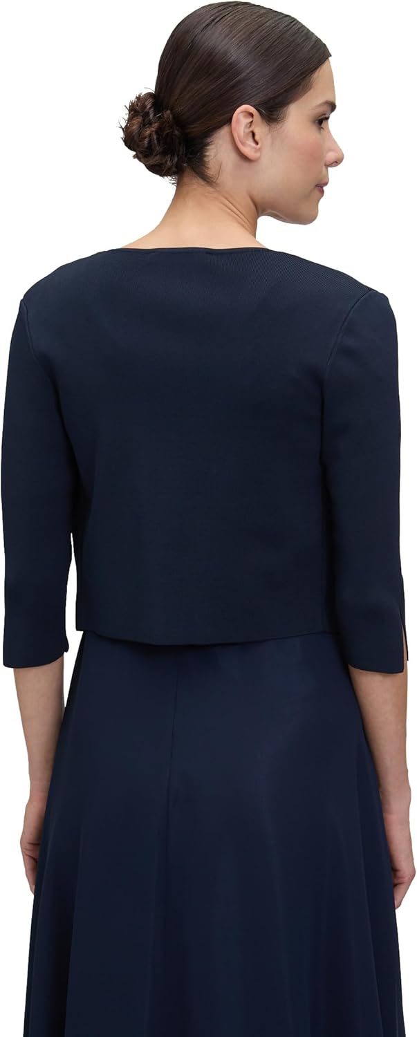 Vera Mont Damen Strickbolero Langarm XS Blau, XS Blau