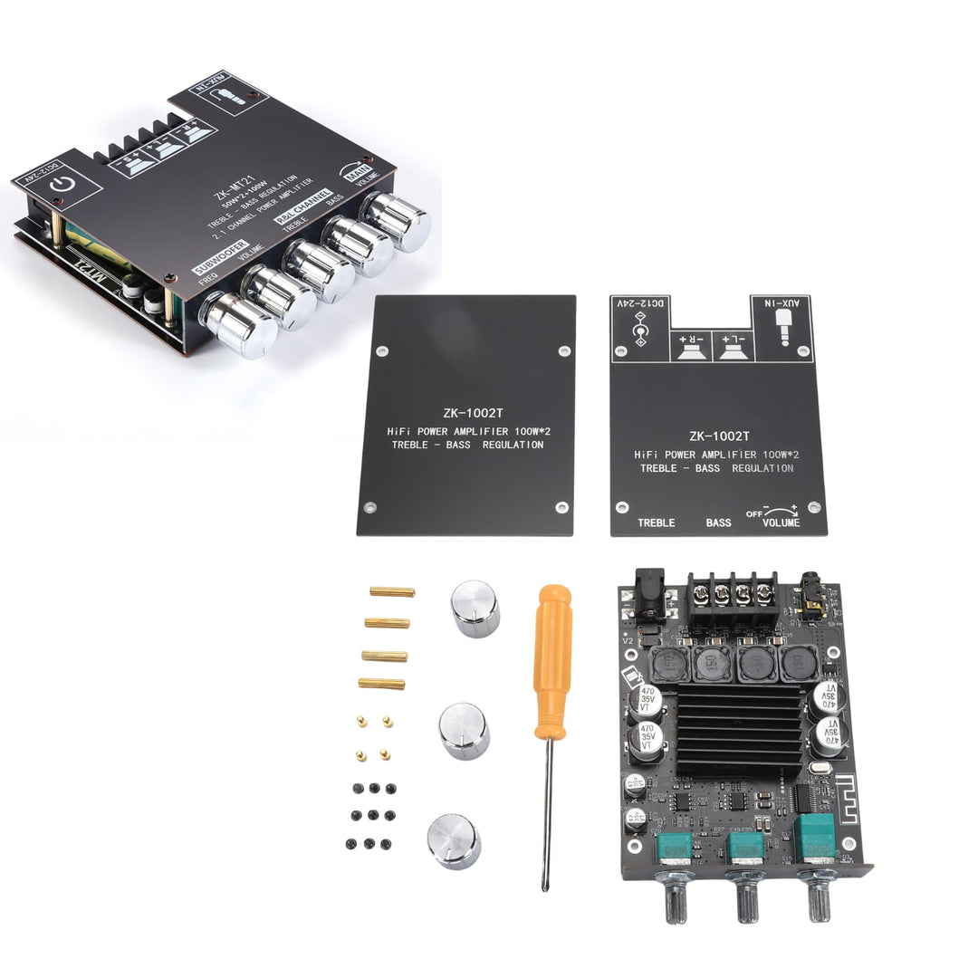 Bluetooth Stereo-Verstärkerplatine 2x100W 5.0 BT Verstärker AMP Platine ZK-1002MT TPA3116D2 DC12‑24V