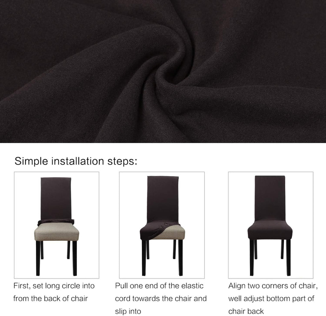 Junyito Stuhlhussen 4er 6er Elastische Set Stuhlhussen Universal Stretchhusse Stuhlbezug Stretch für