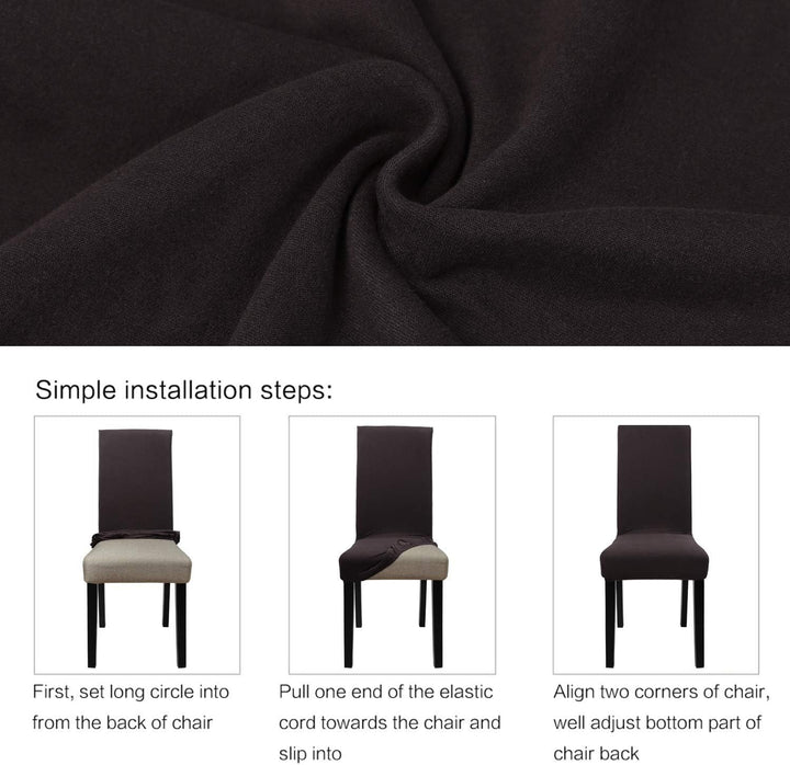 Junyito Stuhlhussen 4er 6er Elastische Set Stuhlhussen Universal Stretchhusse Stuhlbezug Stretch für