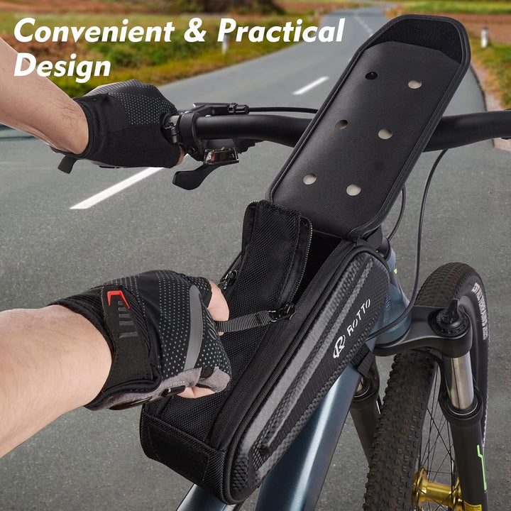 ROTTO Fahrrad Rahmentasche Handyhalterung Wasserdicht Fahrradtasche Rahmen Harte Schale Handytasche