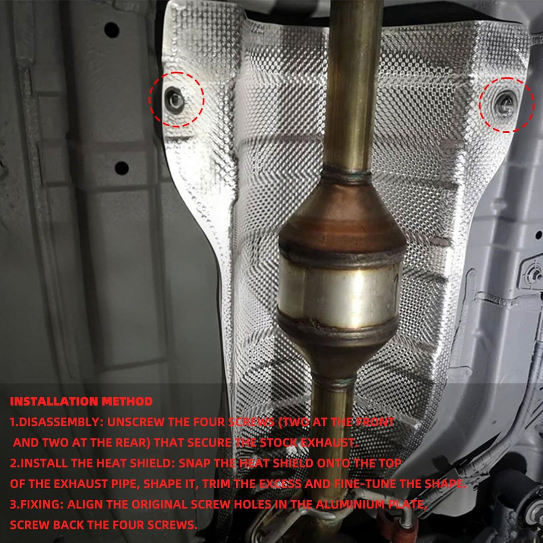Auto Hitzeschutzblech Auspuff Hitzeschutzmatte 100cm × 40cm Hitzeschutzplatte Aluminium Hitzeschutz