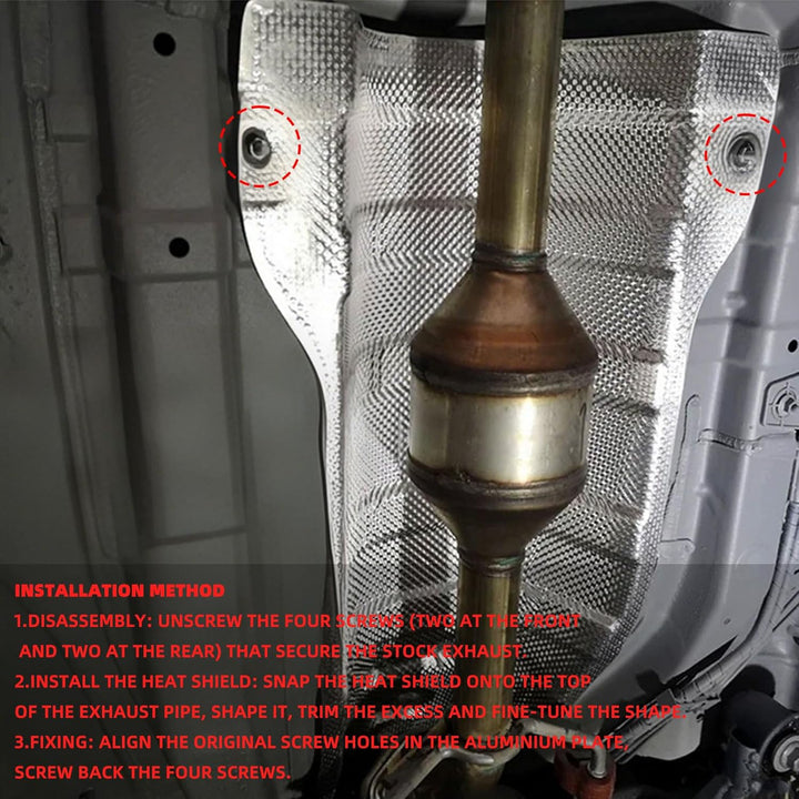 Auto Hitzeschutzblech Auspuff Hitzeschutzmatte 100cm × 40cm Hitzeschutzplatte Aluminium Hitzeschutz