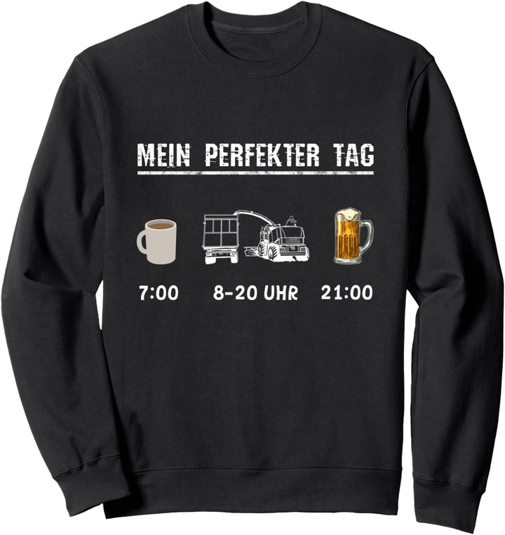 Mais dreschen und häckseln Spruch Ernte Maisfieber Bauer Sweatshirt