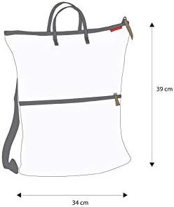 360° Grad Ketsch Mini Rucksack Segeltuch weiss-blau, Zahl grau