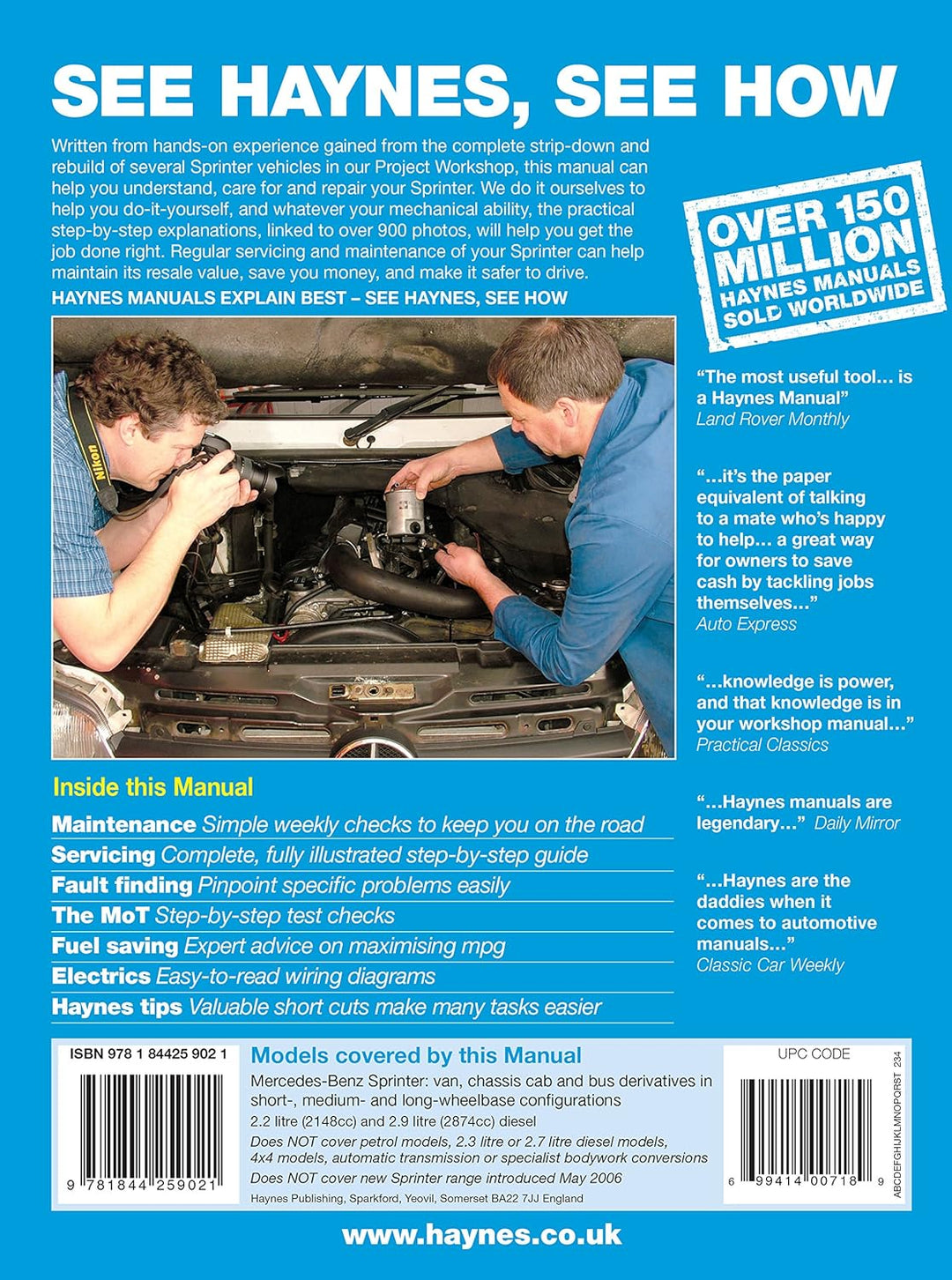 Mercedes-Benz Sprinter Diesel (95 - Apr 06) Haynes Repair Manual, Taschenbuch
