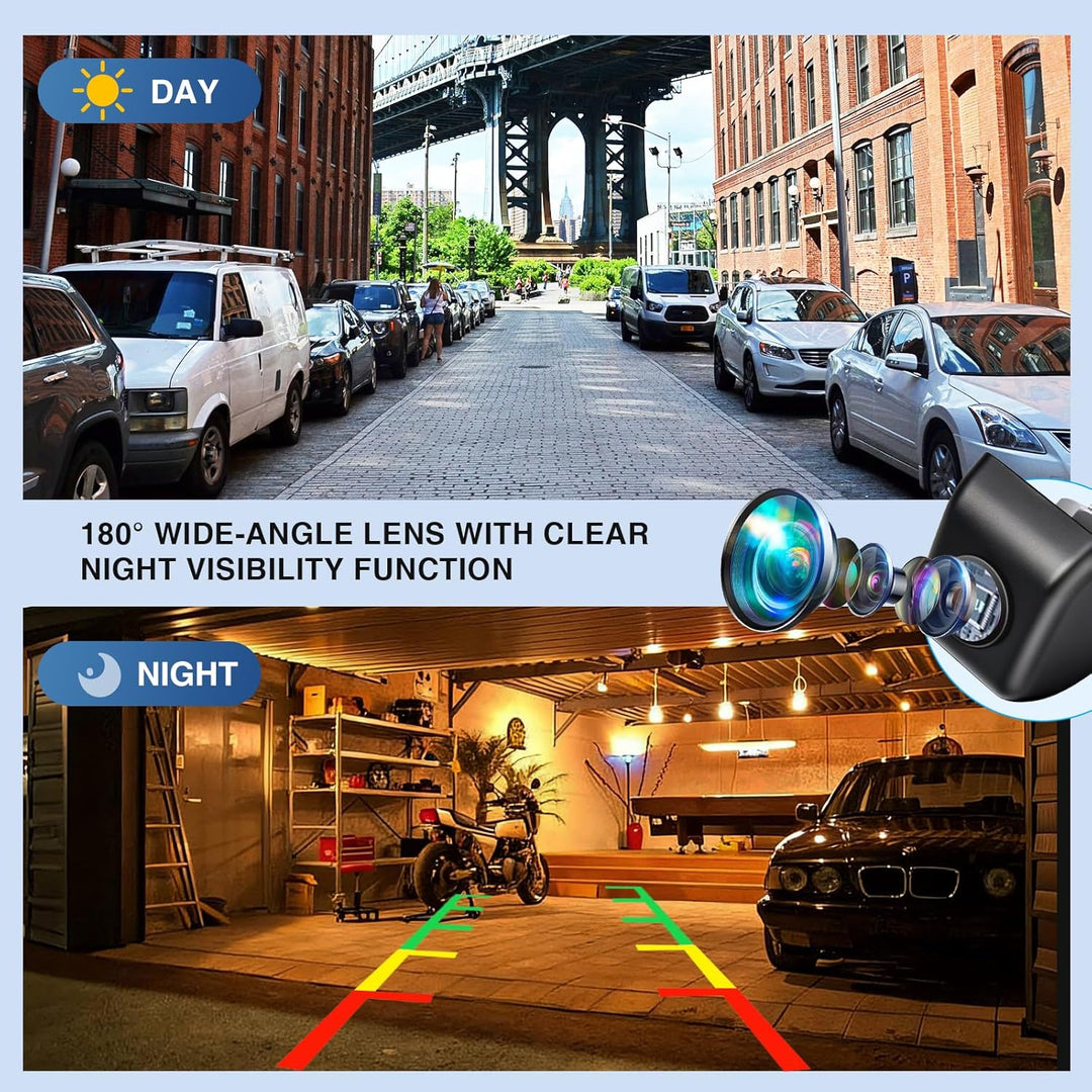 PARKVISION Rückfahrkamera für Auto Robustes Metallgehäuse 1080P HD Backup Kamera, 180° Weitwinkel-Rü