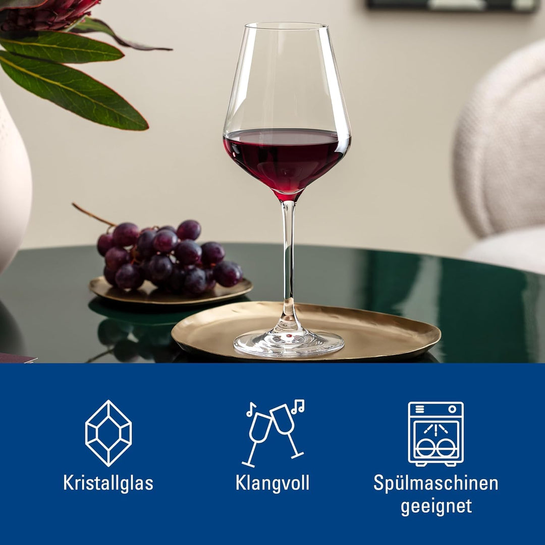 Villeroy &amp; Boch 11-3667-8110 La Divina Rotweinkelch, Glas, transparent, 4 Stück (1 Packung) (Verpack