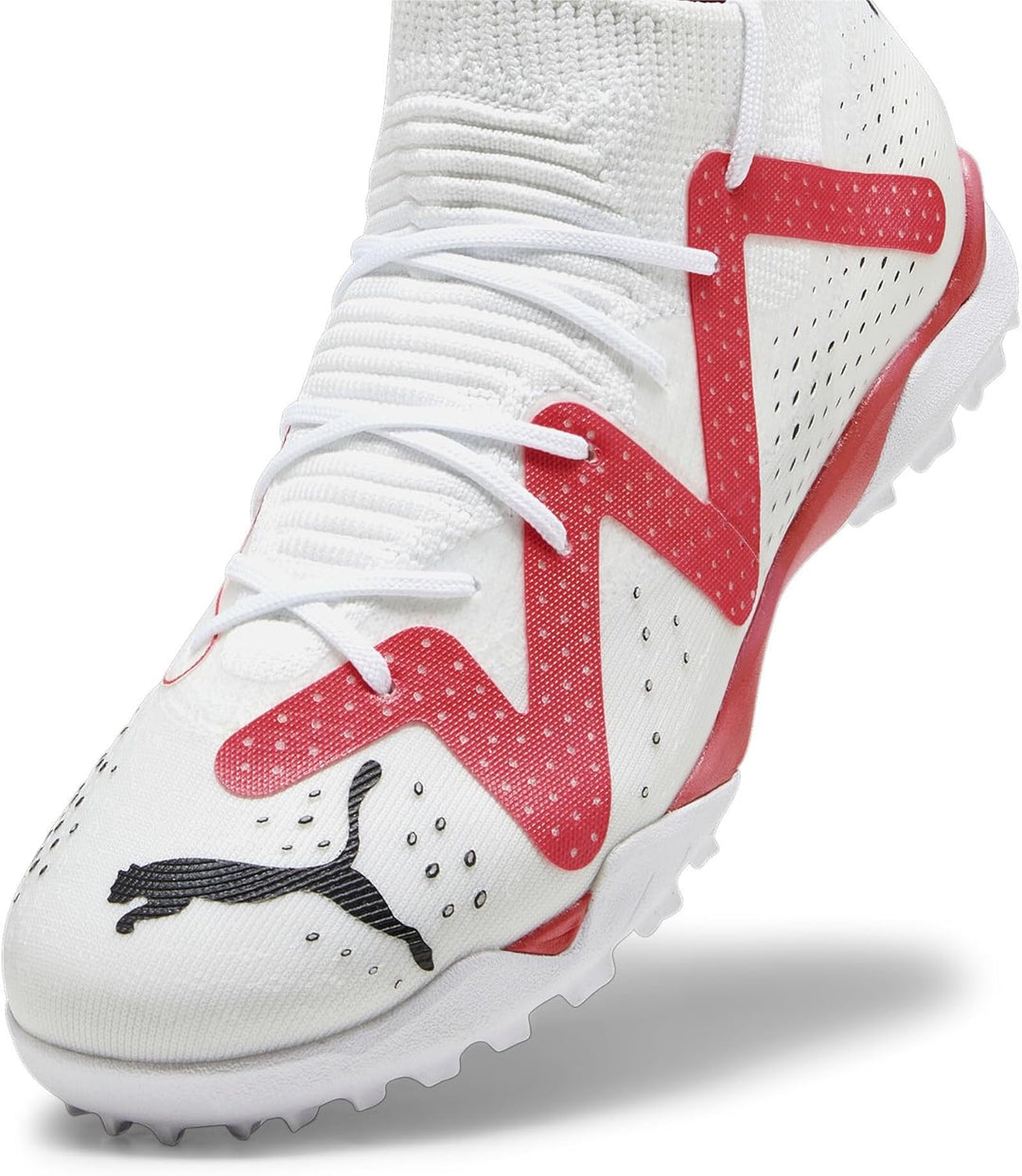 PUMA Unisex Kinder Future Match Tt + Mid Jr Fussballschuh 35 EU Puma White Puma Schwarze Feuer Orchi
