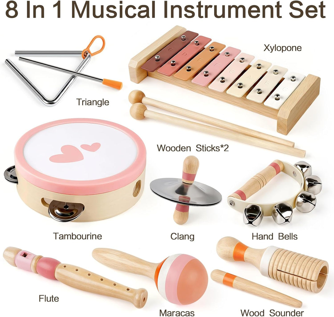 Musikinstrumente Kinder ab 3 Jahre Xylophon Trommel Schlagzeug Kinderspielzeug Musikinstrumente Spie