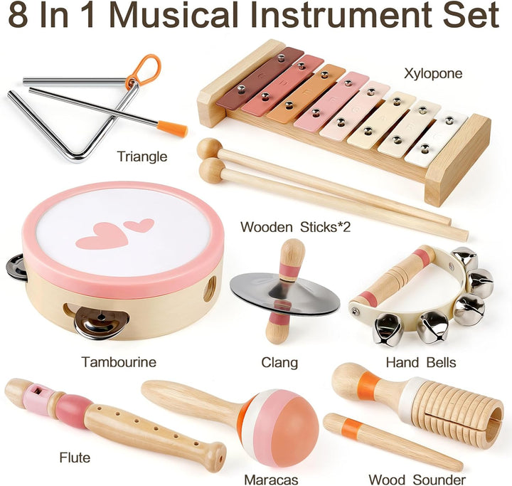 Musikinstrumente Kinder ab 3 Jahre Xylophon Trommel Schlagzeug Kinderspielzeug Musikinstrumente Spie