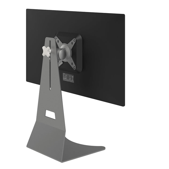 Dataflex Addit Monitorständer 502 Silber, höhenverstellbare Monitorkonsole, drehbarer Monitorständer