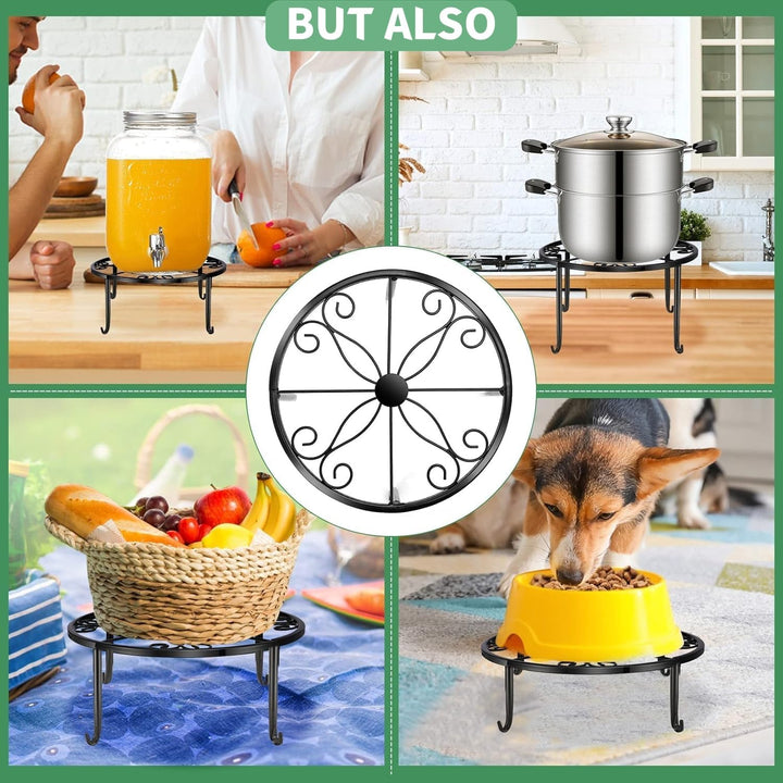 LATERN4 Stück Pflanzenständer aus Metall, 23CM Robuster Blumentopf Ständer Pflanzgefässhalter Pflanz