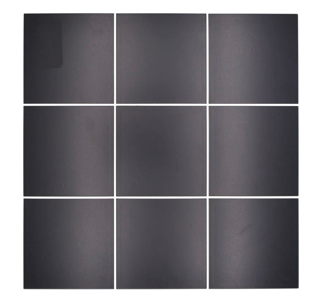 Mosaikmatte selbstklebend Metall schwarze Fliesenoptik mit weisser Fuge Küchenrückwand | 10 Mosaikma