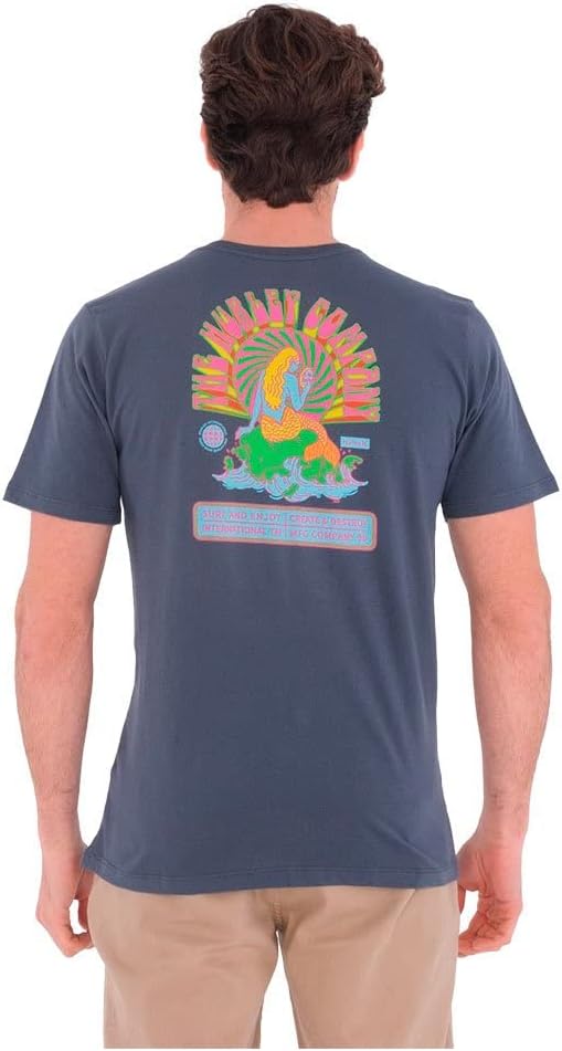 Hurley Herren Evd Wash Reflection Tee Ss T-Shirt S Monsoon Blau, S Monsoon Blau