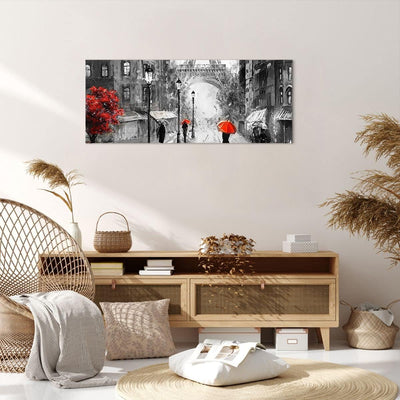 Panorama Bilder auf Leinwand 100x40cm Leinwandbild Paris Stadt Zuhause Gross Wanddeko Bild Schlafzim