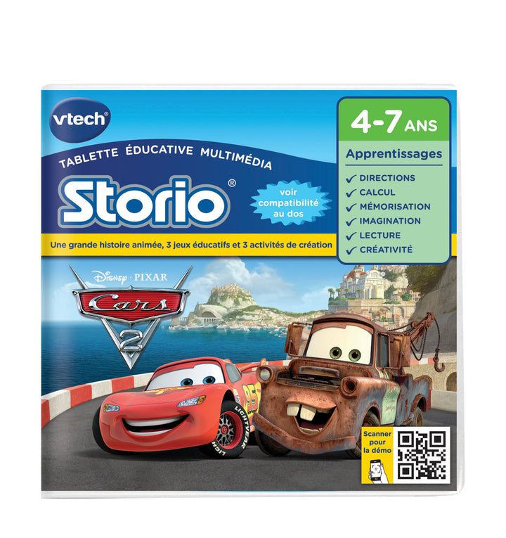 VTech – 230105 – Storio 2 und folgende Generationen – Lernspiel Cars 2, Cars 2