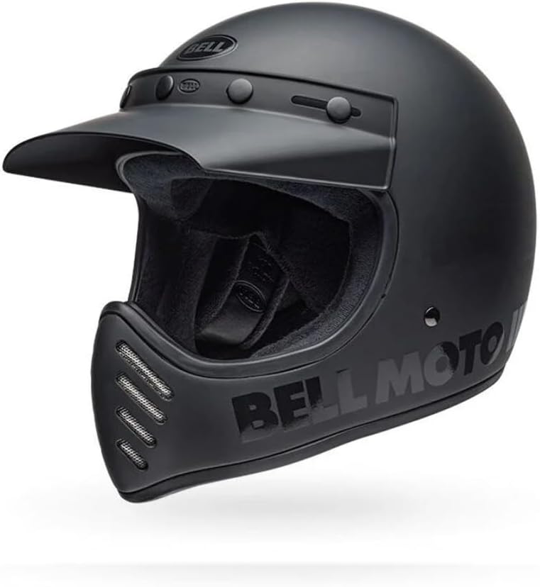 Bell Moto-3 Classic Motocross Helm (Black Matt,L (59/60))