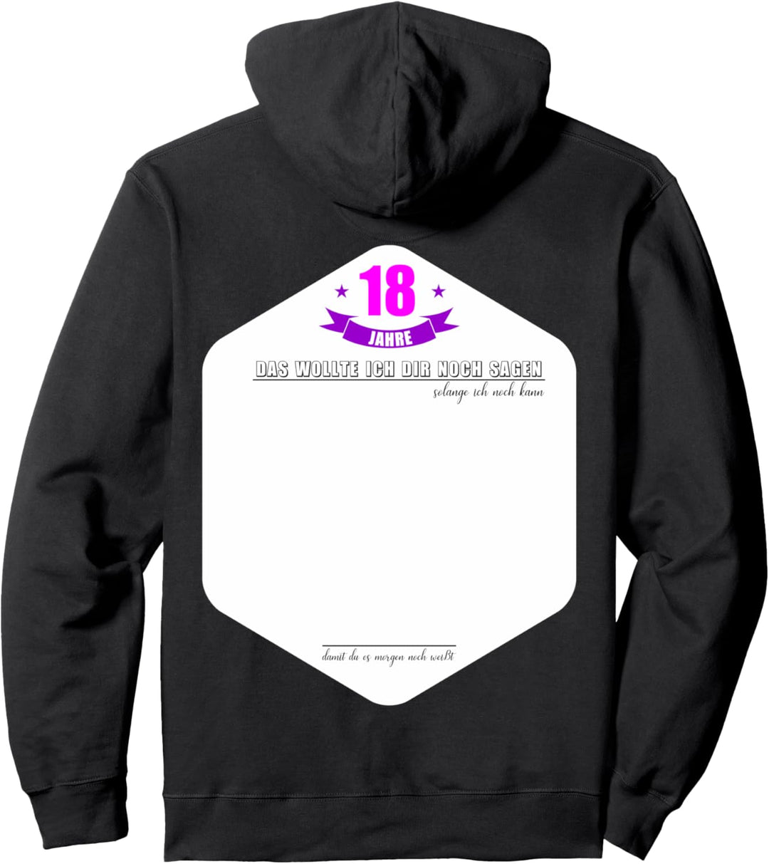 18 Jahre Geburtstagsfeier Lustiges 18 Geburtstag Gästebuch Pullover Hoodie