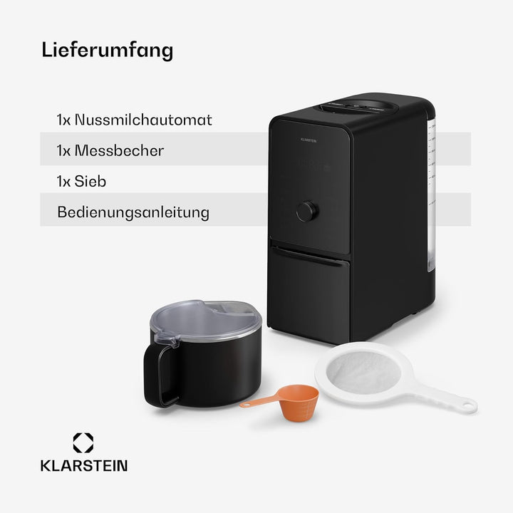 Klarstein Marcia Touch Pflanzenmilchbereiter, 1200W, 12 Programme, Selbstreinigung, LCD-Touch, 1,2L