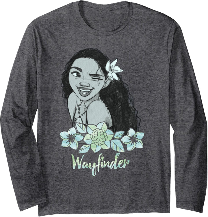 Disney Moana Turquoise Flower Wayfinder Langarmshirt