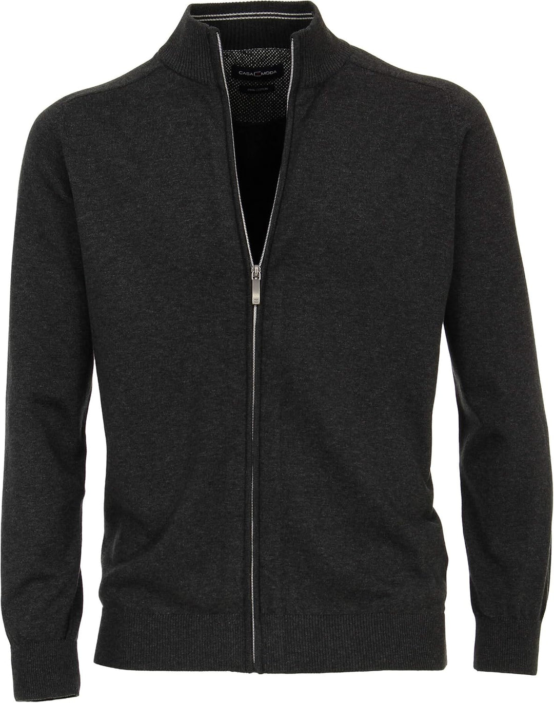 CASAMODA Herren Strickjacke, M Grauschwarz