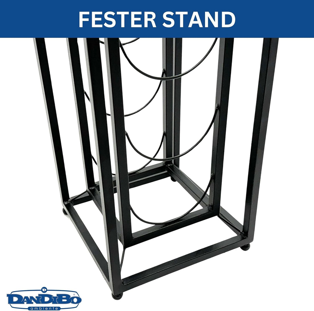 DanDiBo Weinregal Metall Schwarz Stehend Diamant 80 cm 96621 Flaschenregal Weinständer Flaschenhalte