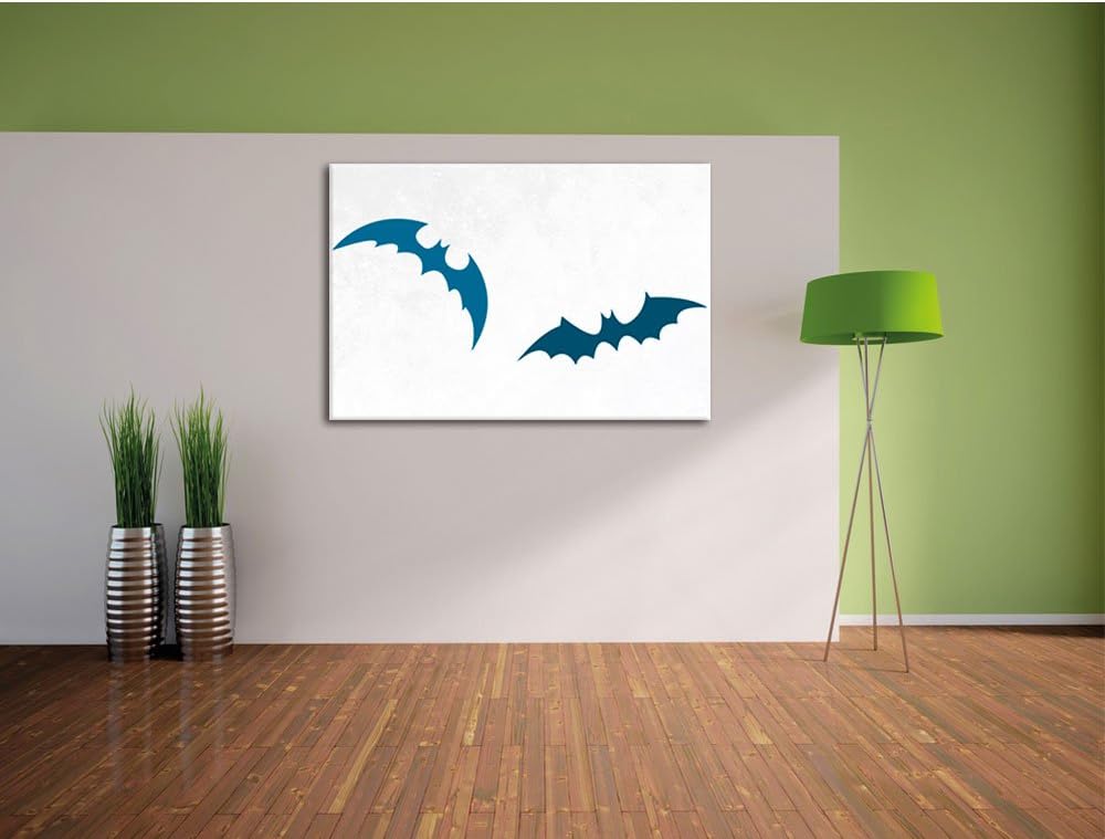 Pixxprint Schaurige Fledermäuse als Leinwandbild/Grösse: 100x70 / Wandbild/Kunstdruck/fertig bespann
