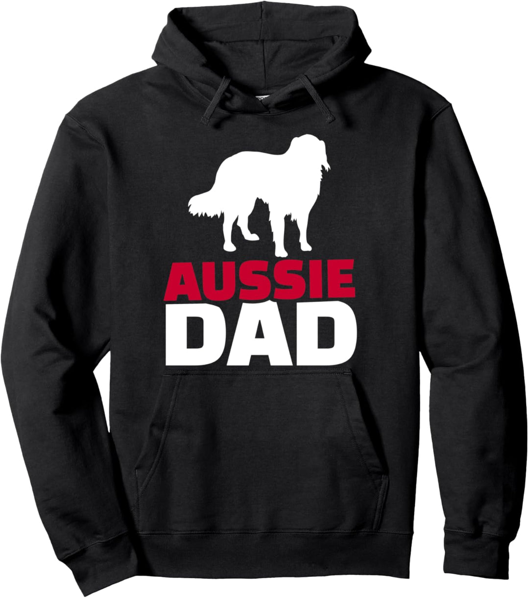 Aussie Australian Shepherd Papa Pullover Hoodie