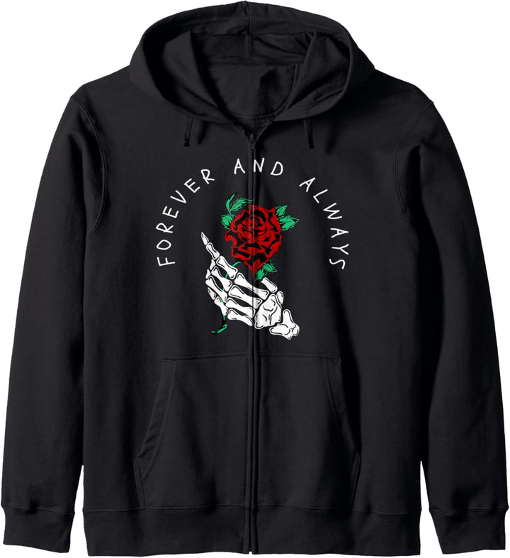 Forever and always Rose - Sad Aesthetic Edgy Streetwear Kapuzenjacke