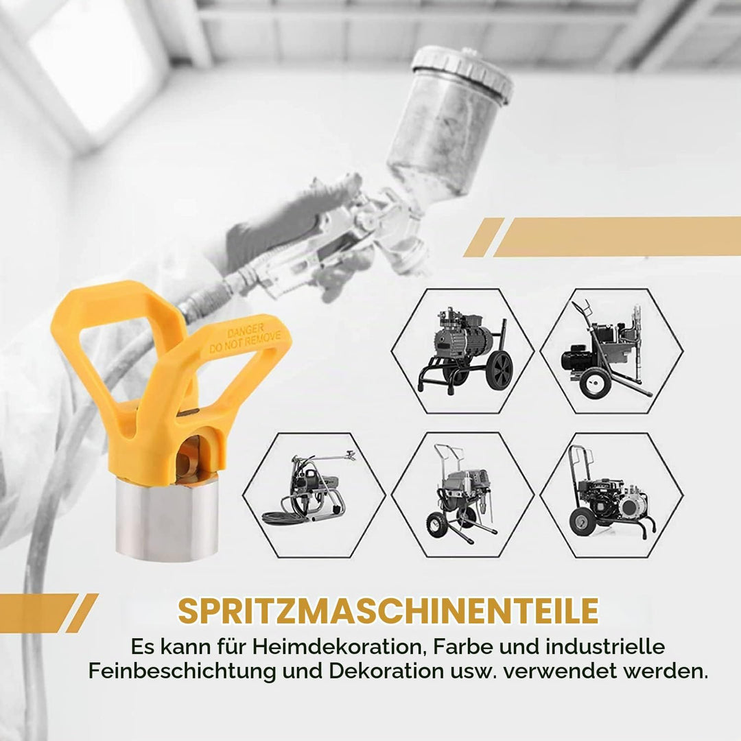Airless Düse mit Spitzendichtung, 6 Stück Reversible Sprühspitzen,Spray Maschinenspitze Verschleissf