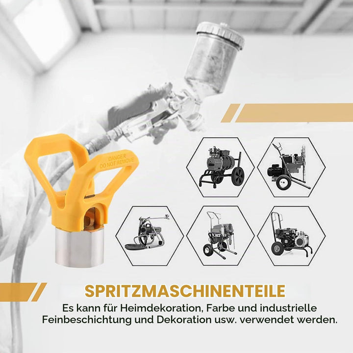 Airless Düse mit Spitzendichtung, 6 Stück Reversible Sprühspitzen,Spray Maschinenspitze Verschleissf