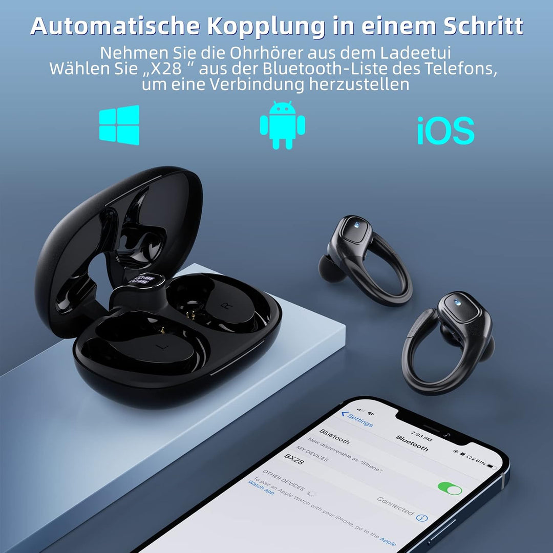 Ulfsaar Bluetooth Kopfhörer, Ear Kopfhörer Kabellos Bluetooth 5.3 mit HD Mikrofon, Wireless Kopfhöre