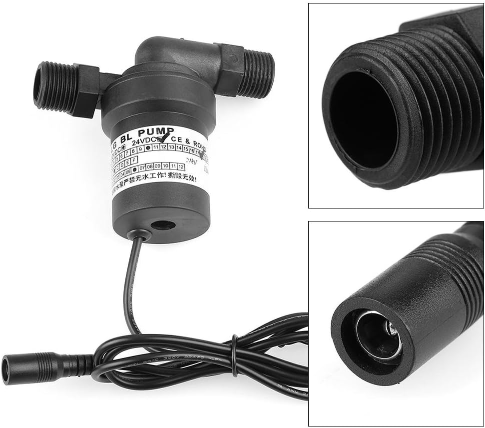 Heisswasserpumpe, bürstenlose DC24V 18W Warmwasserbereiter Heissumwälzpumpe Taucharm Geräuscharm 1/2