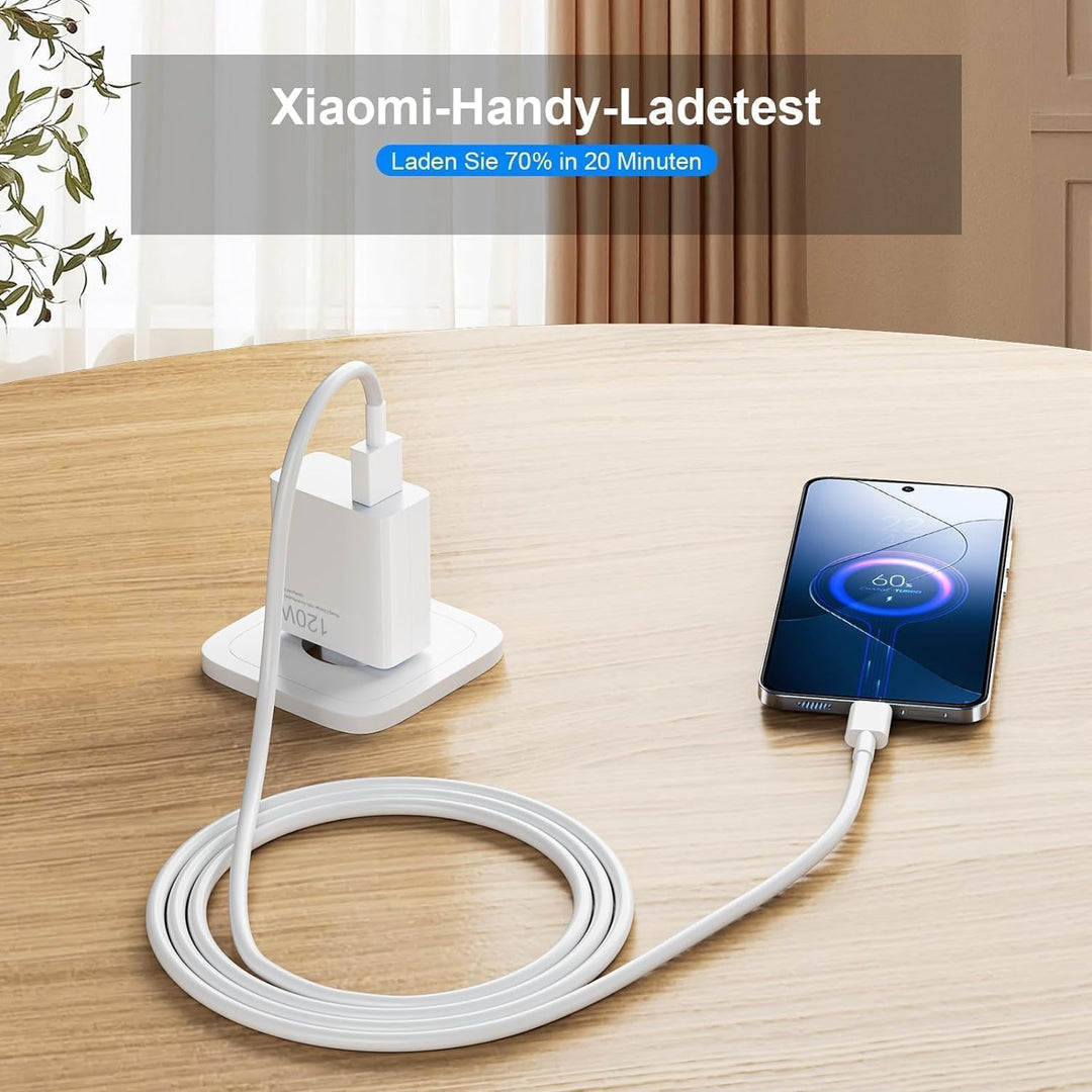 120W ladegerät für Xiaomi 15, 14, 13, 12, 13t, 12t, 12s, Redmi Note 14/13 Pro+/12 Pro+/11 P+ 5G, 12,