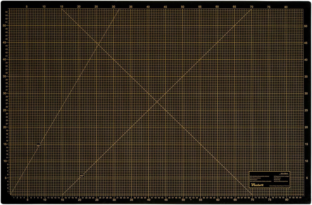 Victor Schneidematte grün schwarz 100x200cm 3-lagig Schneidematte Gross selbstheilend - Bastelunterl