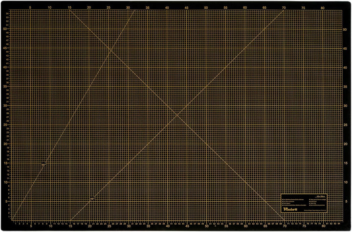 Victor Schneidematte grün schwarz 100x200cm 3-lagig Schneidematte Gross selbstheilend - Bastelunterl