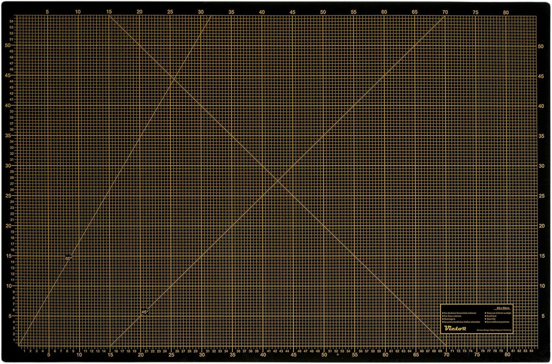 Victor Schneidematte grün schwarz 100x150cm 3-lagig Schneidematte XXL selbstheilend - Bastelunterlag
