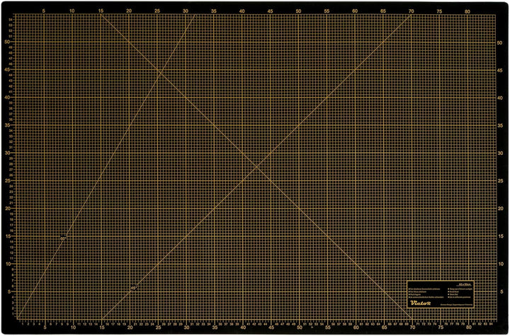 Victor Schneidematte grün schwarz 100x150cm 3-lagig Schneidematte XXL selbstheilend - Bastelunterlag