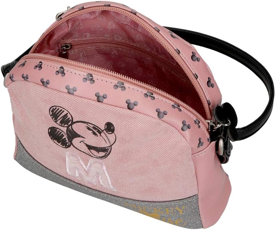 Disney Mickey The Blogger Umhängetasche Rosa 20,5x16,5x6 cms PVC und Polyester, Umhängetasche