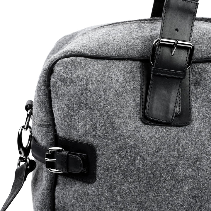 FEYNSINN Berlin Weekender Roberto aus Filz & Leder I Sporttasche gross für Herren und Damen I Reiset