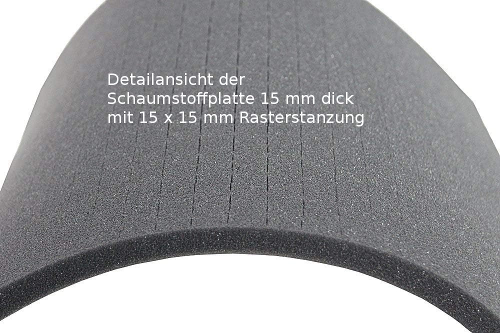 10 Stk. Rasterschaumstoff-Einlage für Eurobehälter Serie TK 400x300 mm, 362x260x15mm, Rastermass 15x