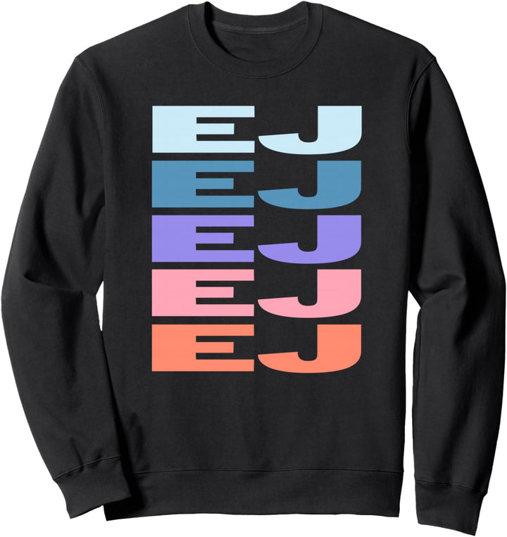 Funny Modern Repeated Text Design EJ Sweatshirt