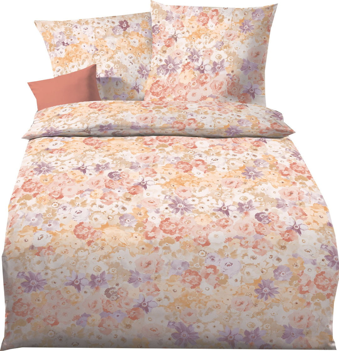Kaeppel Sweet Home Mako Satin Bettwäsche Eden Grösse 155x220+80x80 cm Farbe Vanille