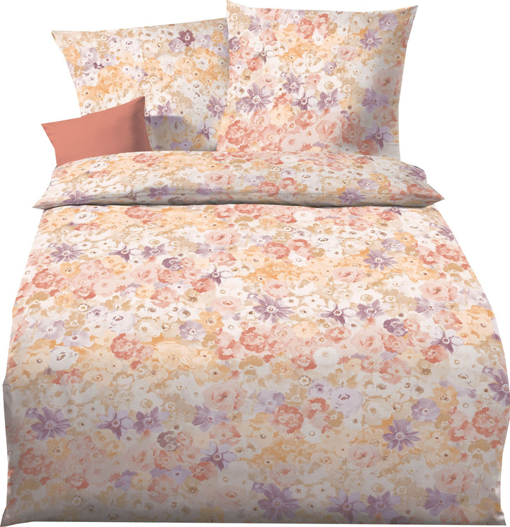 Kaeppel Sweet Home Mako Satin Bettwäsche Eden Grösse 155x220+80x80 cm Farbe Vanille