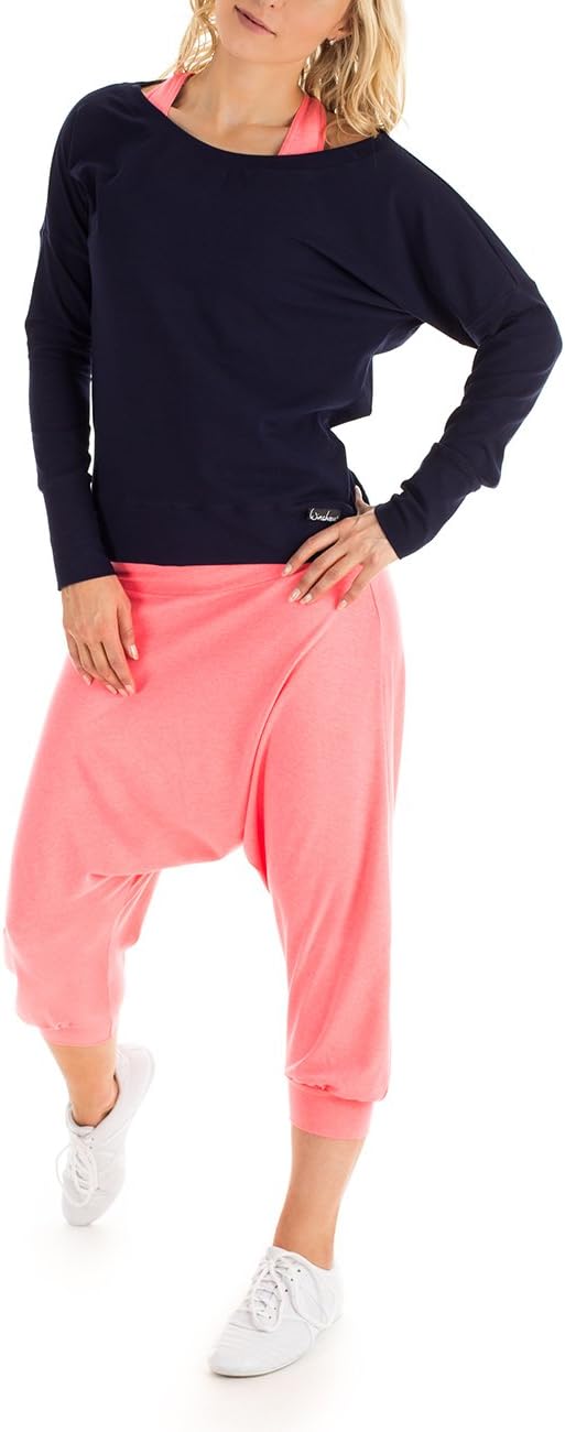 Winshape Damen Trainingshose 3/4-Haremshose WBE7 UNISEX Dance Fitness Freizeit Sport WBE7-NEON-CORAL