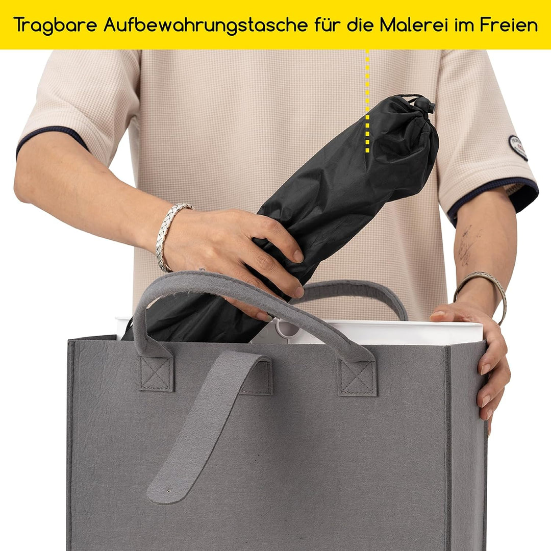 MEEDEN Field Staffelei Aluminium: Tragbare Plein Air Easel mit Tasche Aquarellpalette & Regale Set,