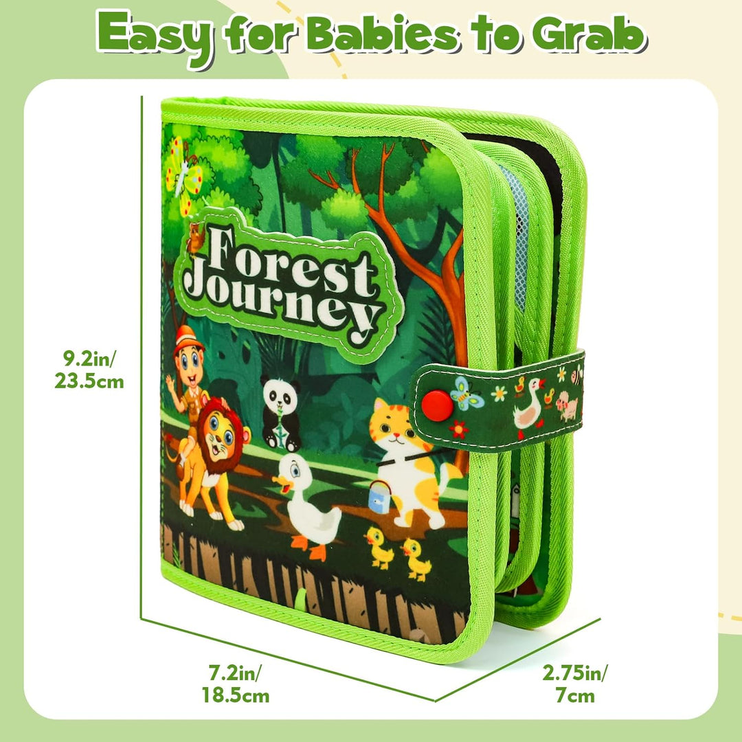 XIAPIA Montessori Busy Board ab 1 2 Jahr, Baby Spielzeug Filzbuch Bauernhof Activity Busy Book, Besc