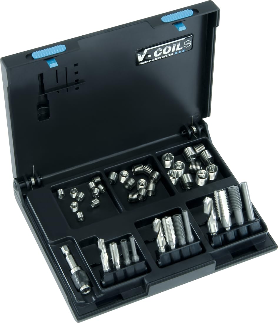 V-Coil 4381 Gewinde-Reparatur-Set Rapid, Schwarz, Size M5-M12, Schwarz
