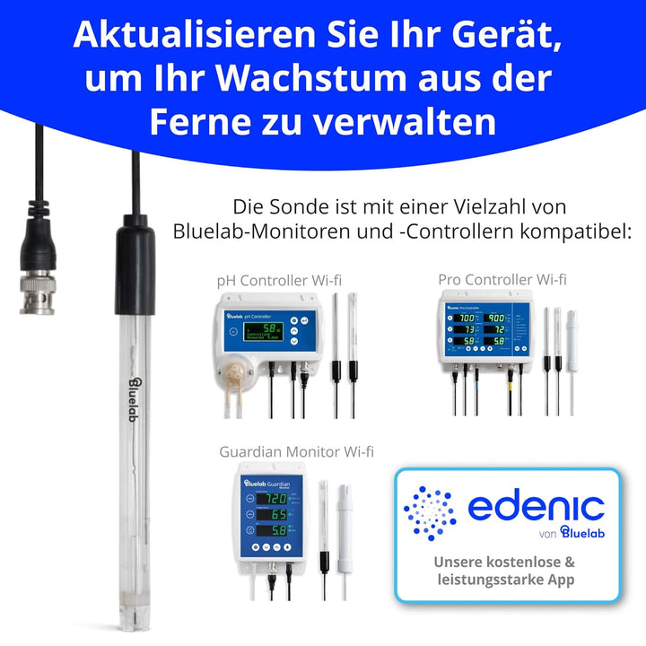 Bluelab PROBPH pH-Sonde, Ersatzsonde mit Doppelanschluss und BNC-Steckverbinder, einfache Kalibrieru